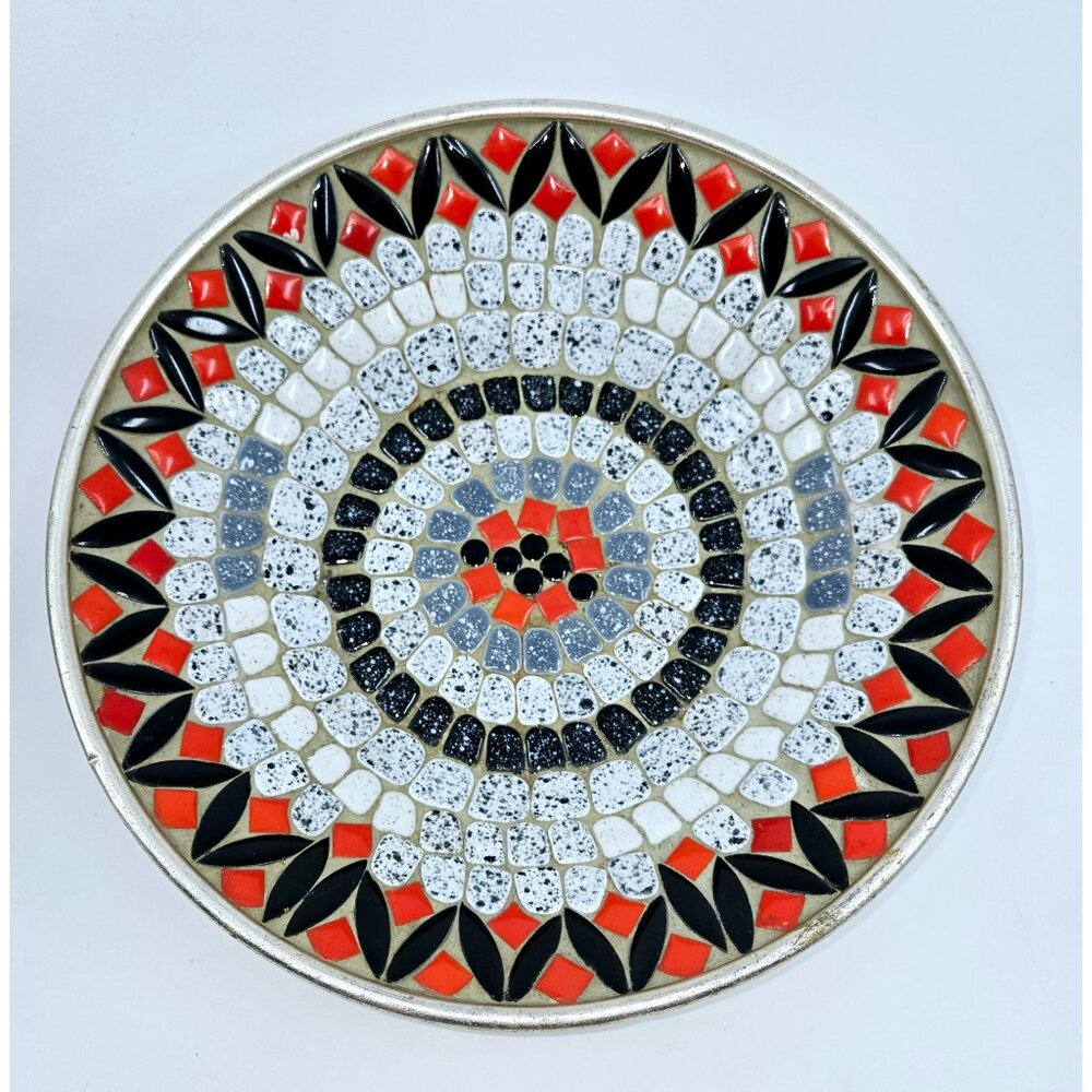1960s Retro Mosaic console bowl centerpiece
